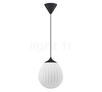 Umage Around the World Suspension cache-piton ronde - cache-piton blanc/câble blanc/couverture noir - ø21,2 cm