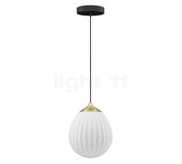 Umage Around the World Suspension cache-piton ronde - cache-piton noir/câble noir/couverture laiton - ø21,2 cm