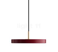 Umage Asteria Mini Suspension LED rouge/cover laiton - Ra 83 Ce luminaire comporte des modules à LED prémontés de classes énergétiques A A++, A+, A