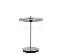 Umage Asteria Move Lampe rechargeable LED tête de lampe en acier poli/pied de lampe en acier poli Ce luminaire comporte des modules à LED prémontés de classes énergétiques A A