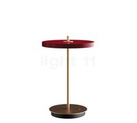 Umage Asteria Move Lampe rechargeable LED tête rouge rubis/pied laiton Ce luminaire comporte des modules à LED prémontés de classes énergétiques A A