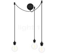 Umage Cannonball Suspension 3 foyers noir - avec globe ampoule