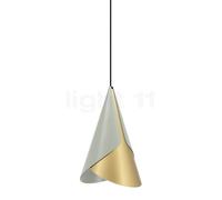 Umage Cornet Suspension olive/laiton - cache-piton conique - câble noir