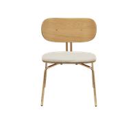 Umage Curious Fauteuil Teddy Blanc/ Laiton