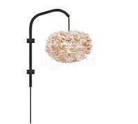 Umage Eos Applique châssis noir/abat-jour marron - ø35 cm