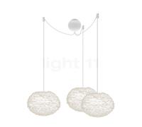 Umage Eos Cannonball Suspension 3 foyers abat-jour blanc/câble blanc - ø35 cm