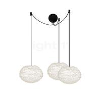 Umage Eos Cannonball Suspension 3 foyers abat-jour blanc/câble noir - ø35 cm