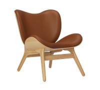 UMAGE Fauteuil A Conversation Piece - chêne - cuir Hope cognac
