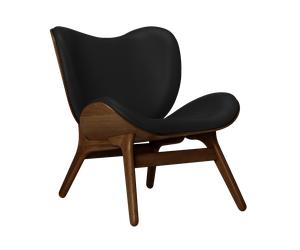 UMAGE Fauteuil A Conversation Piece - chêne foncé - cuir Hope black