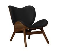 UMAGE Fauteuil A Conversation Piece - cuir Hope black - chêne foncé