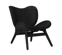 UMAGE Fauteuil A Conversation Piece - cuir Hope black - chêne noir