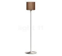 Umage Komorebi Santé Lampadaire abat-jour chêne foncé/pied acier - 30 cm - rond