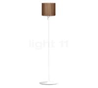 Umage Komorebi Santé Lampadaire abat-jour chêne foncé/pied blanc - ø29,4 cm