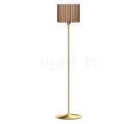 Umage Komorebi Santé Lampadaire abat-jour chêne foncé/pied laiton - 33 cm - rectangulaire