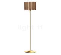 Umage Komorebi Santé Lampadaire abat-jour chêne foncé/pied laiton - 40,9 cm - carré