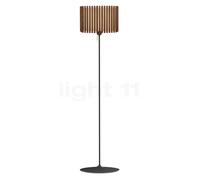 Umage Komorebi Santé Lampadaire abat-jour chêne foncé/pied noir - 40,9 x 40,9 cm