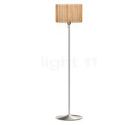 Umage Komorebi Santé Lampadaire abat-jour chêne naturel/pied acier - 40,9 x 40,9 cm