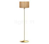 Umage Komorebi Santé Lampadaire abat-jour chêne naturel/pied laiton - 45 cm - rond