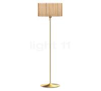 Umage Komorebi Santé Lampadaire abat-jour chêne naturel/pied laiton - 50,6 x 31,1 cm
