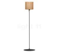 Umage Komorebi Santé Lampadaire abat-jour chêne naturel/pied noir - 30 cm - rond