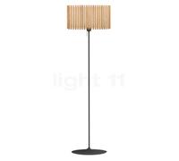 Umage Komorebi Santé Lampadaire abat-jour chêne naturel/pied noir - 50 cm - rectangulaire