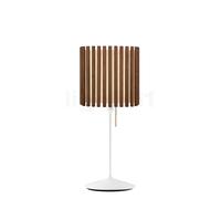 Umage Komorebi Santé Lampe de table abat-jour chêne foncé/pied blanc - 27,5 cm - carré