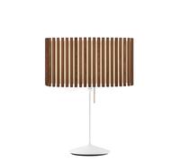 Umage Komorebi Santé Lampe de table abat-jour chêne foncé/pied blanc - 50,6 x 31,1 cm