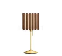 Umage Komorebi Santé Lampe de table abat-jour chêne foncé/pied laiton - 27,5 cm - carré