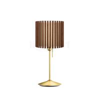 Umage Komorebi Santé Lampe de table abat-jour chêne foncé/pied laiton - 30 cm - rond
