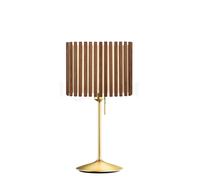 Umage Komorebi Santé Lampe de table abat-jour chêne foncé/pied laiton - 33 cm - rectangulaire