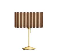 Umage Komorebi Santé Lampe de table abat-jour chêne foncé/pied laiton - 50,6 x 31,1 cm