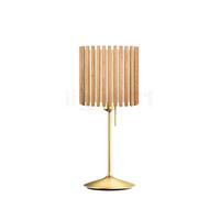 Umage Komorebi Santé Lampe de table abat-jour chêne naturel/pied laiton - 27,5 cm - carré