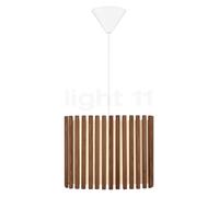 Umage Komorebi Suspension abat-jour chêne foncé/auvent blanc - 33 x 20,7 cm