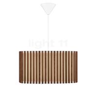 Umage Komorebi Suspension abat-jour chêne foncé/auvent blanc - 50,6 x 31,1 cm