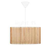 Umage Komorebi Suspension abat-jour chêne naturel/auvent blanc - 50,6 x 31,1 cm