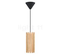 Umage Komorebi Suspension abat-jour chêne naturel/auvent noir - ø11 cm