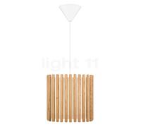 Umage Komorebi Suspension abat-jour chêne naturel/câble blanc - 27,5 cm - carré