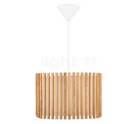 Umage Komorebi Suspension abat-jour chêne naturel/câble blanc - 42 cm - carré