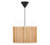 Umage Komorebi Suspension abat-jour chêne naturel/câble noir - 42 cm - carré