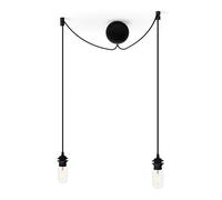Umage Rosace de plafond avec deux cordons Cannonball Noir