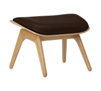 UMAGE The Reader Ottoman - cuir Hope brown - chêne