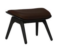 UMAGE The Reader Ottoman - cuir Hope brown - chêne noir