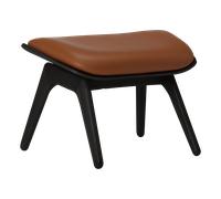 UMAGE The Reader Ottoman - cuir Hope cognac - chêne noir