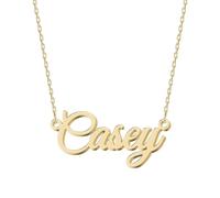 Umagicbox Collier Exquis Personnalisé avec Prénom, Choisissez parmi 14 Styles de Police, Pendentif Personnalisable en Acier Inoxydable Plaqué Or 18 ct et Argent Sterling, Cadeau Unique pour Elle