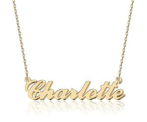 UMAGICBOX Collier Prénom Personnalisé Charlotte, Gravé à la Main - Le choix idéal pour l'Anniversaire de Mariage, la Fête des Mères ou comme un cadeau d'Anniversaire