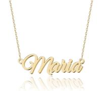 UMAGICBOX Collier Prénom Personnalisé Maria - Pendentif en Or Gravé sur Mesure en Acier Inoxydable pour Femmes - Cadeau Unique pour Anniversaires,Diplômes et la Saint-Valentin - Bijou Personnalisable