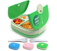 Umami Boîte à lunch pour enfants avec couverts,étanche,durable,style Bento,3 grands compartiments,portions idéales pour les enfants de 3 à 9 ans,sans BPA,va au micro-ondes et au lave-vaisselle