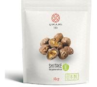 Umami Champignons Shiitake BIO Japonais 50g - Séchés Naturellement - Origine Kyushu, Japon - Qualité Premium pour Ramen, Soupes et Risottos - 100% Naturel