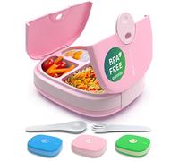 Umami Boîte à lunch pour enfants avec couverts,étanche,durable,style Bento,3 grands compartiments,portions idéales pour les enfants de 3 à 9 ans,sans BPA,va au micro-ondes et au lave-vaisselle