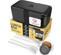 Umami Lunch Box Bento, Tout en-1 avec Couverts, Étanche, Encastrable,